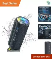 Portable 30-Hour 40W Bluetooth Speaker - Waterproof & Shockproof Design