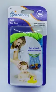 Dreambaby Bath Toy Bag Net Shower Suction Cups Easy Dry Tidy Blue