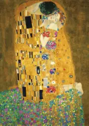 Gustav Klimt - The Kiss - A4 size 21x29.7cm QUALITY Canvas Art Print Unframed
