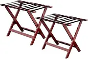 Foldable Luggage Rack for Hotel Guest Room, Foldable Floor-Standing Hotel Easy to Carry Nylon Bandage Solid Wood Bearing Stron (Color : White, Size : 80x45x60cm) (Black 80x45x60cm) (B 80x45x
