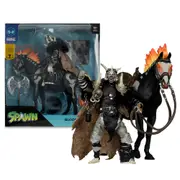 Mcfarlane Digital Gold Label Spawn the Dark Ages Bloodaxe with Horse 7 inch Figure 2 Pack with Digital Collectable