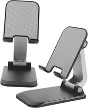 Mipcase 2pcs Adjustable Phone Holder Foldable Desk Stand for Tablets and Phones Durable Design for Home Office Use Easy Installation with Adjustable Viewing Angle