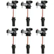 Set of 6 Ignition Coils for Chevy GMC Acadia Saab 9-3 Cadillac STS Buick Enclave (for: Saab)