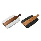Elegant Heavy Duty Cheese Board & Serving Tray Marble & Acacia Board