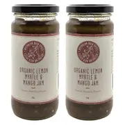 2PK Australian Bush Spices Organic Lemon Myrtle & Mango Jam Food Serving Spread