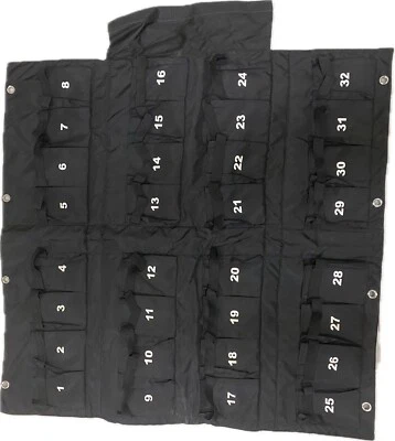 Top Rhino Calculator Wall Hanging Pockets Graphing Calculator Holder Black Large