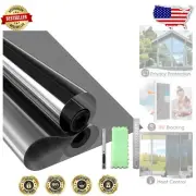One Way Window Film: Daytime Privacy, Heat Blocker & UV Protection (35.4x78.7in)