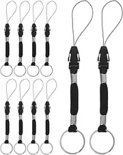 ULTECHNOVO 10 pcs Nylon Airplane Buckle Lanyards: Suitable for Flashlights, Cameras, Mobile Phones, Usb Flash Drives, Small Fans, Bubble Machines, Compatible with Mp3, Mp4, to Prevent Loss