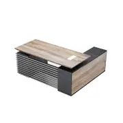 Modern Furniture PHOENIX Executive Desk with Left Return 1.8M - Warm Oak & Black