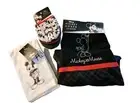 Disney Mickey Mouse Apron Plaid 2pk Mini Oven Mitts 2 Pk Kitchen Towels NEW