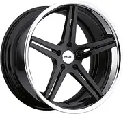 TSW Mirabeau Black Wheel with Machined Lip (19 x 9.5 inches /5 x 120 mm, 35 mm Offset)