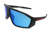 Prada Linea Rossa 0PS 08WS 12C08R Matte Grey Transparent Rectangular Sunglasses