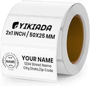 YIKIADA Direct Thermal Labels 1 X 2 Inches White Rectangle Shipping Labels Self-Adhesive Waterproof Thermal Sticker Paper for Busineses & Warehouses 500 PCS per Roll
