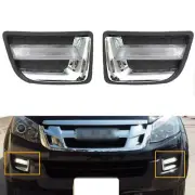 2PCS LED Daytime Running Lights Fog Lights Covers For Isuzu D-MAX DMAX 2014-2017