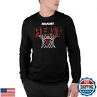 Junk Food Men's Standard Miami Heat Nothing But Net-NBA Adult Long Sleeve Fan