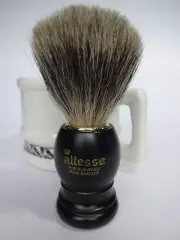 PURE BADGER SHAVING BRUSH Matte Black Handle - ALTESSE 72248 Made in France