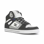 DC Shoes DC Pure High Top WC Skate Shoes - Grey/White/Blue UK 9 / EU 43