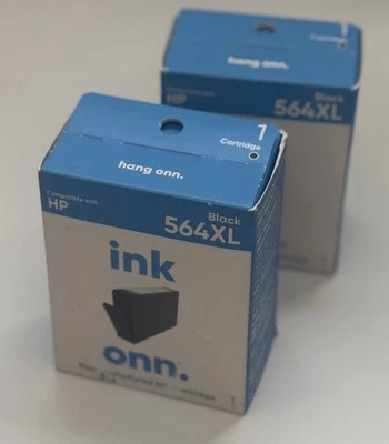 Onn HP 564XL Ink Cartridge Black HP Compatible( 2 pack ) Exp 2024