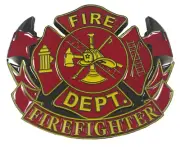 FIRE DEPARTMENT FIREFIGHTER - Cast Belt Buckle