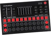 CIYODO Multi-Functional Live Sound Card Voice Changer Gaming Mic Microphone Audio Mixer for Streaming