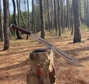 Custom Handmade Carbon Steel Blade Modern Tactical Machete | Hunting | 28 inches