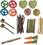 Hamster Chew Toys | Hamster Rabbit Wood Teething Treats | Safe Bite Resistant Chew Treats Supplies for Gerbils Small Pets