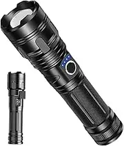 Portable Flashlight, Handheld Flashlight | Portable Lightweight Outdoor Torch,USB Rechargeable,High Lumens,Powerful Flash Lights,Outdoor Hand Hiking Light