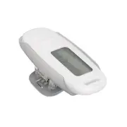 (White)Step Counter Large LCD Screen USB Rechargeable Pedometer W/ Lanyard AP9