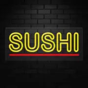 Sushi Sign for Business Displays | LED Flex Neon | 32"W x 13"H x 1"D