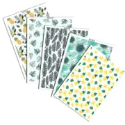 1Sheet Pineapple Plant Leaves Water Transfer Printed Paper for Soft Pottery Clay