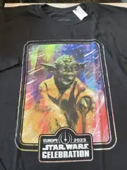 STAR WARS CELEBRATION EUROPE 2023 T-SHIRT Yoda Badge Art Size 3XL