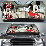Mickey And Minnie Car Sun Shade, Disney Mouse Auto Sunshade, Mickey Minn