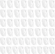 Gosknor 50pcs Cubicle Clips, Fabric Panel Wall Clips Plastic Cubicle Pins Cubicle Picture Hangers Holder Cubicle Accessories for Hanging Pictures Photo Frame Notes Memos Office Home (White)
