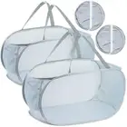 2 PCS Mesh Laundry Hamper,Collapsible Laundry Baskets,75L Large Foldable Dirt...