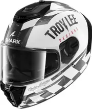 Shark Spartan RS Raceshop Helmet, black-white, Size L for Men Black White