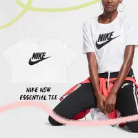 在飛比找ETMall東森購物網優惠-Nike 短版上衣 NSW Essential 白 黑 女款