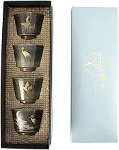Ceramic Tea Cup, Chinese Retro Kiln Baked Tea Cup Set Japanese Style Ceramic Kung Fu Teaware Drinkware for Family Tea Tasting (Enjoy The Four Seasons)