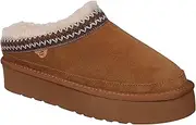 [Lamo] Women's Jane Platform Clogs for Women- Premium Suede Clogs Faux Fur Lining, Ortholite Foam Footbed, and 1.5" LâMO Rubberlon Platform Outsole - Stylish and Comfortable Footwear