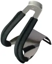Mikashima (MKS) Bicycle Toe Clip HALF CLIP DEEP w/leather (Half Clip Deep with L