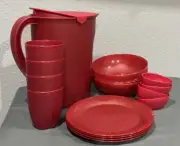 New Tupperware Red Hot Serving Set