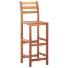 4x Acacia Wood Bar Stools Kitchen Dining Chairs Indoor Outdoor Barstool Set