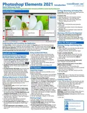 Photoshop Elements 2021 Training Guide Quick Reference Card 2 Page Cheat Sheet