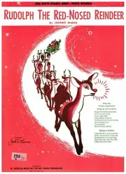 MARKS RUDOLPH THE RED-NOSED REINDEER SHEET MUSIC BIG NOTE PIANO SIMPLIFIED 1949