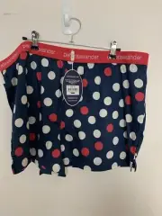 Brand New Peter Alexander PJ Pyjama Shorts Size XL/16 Navy With Polka Dots
