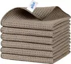 Waffle Pattern Cleaning Cloths (Sandy Brown)