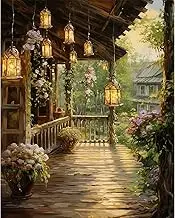 xackcme Landscape Paint by Numbers for Adults - Scenery Paint by Number on Canvas Without Frame, DIY Oil Painting for Gift Home Wall Decor (16x20 inch)