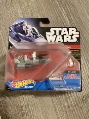 Star Wars First Order Snow Speeder Hot Wheels Starship Flight Stand Mattel New