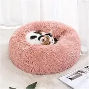 Super Soft Dog Bed Plush Cat Mat Dog Beds for Large Dogs Bed Labradors House Round Cushion Pet Product Accessories(Pink)