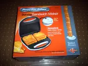 Proctor Silex Sandwich Maker Durable Nonstick Easy-Clean Grids New