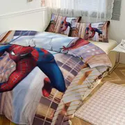 a2452 Cartoon Spiderman Kid Boy Room Decor Size Bedding Set for 3 Piece Bedding with 1 Flat Sheet And 2 Pillowcases Twin jfr2452